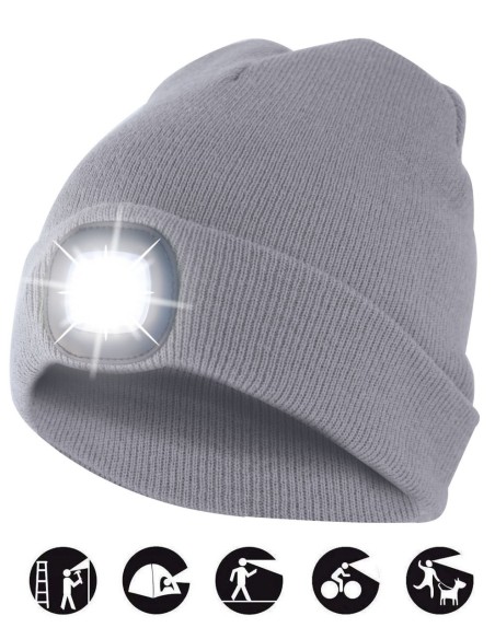 Gorro con luz LED recargable LIGHTHOUSE