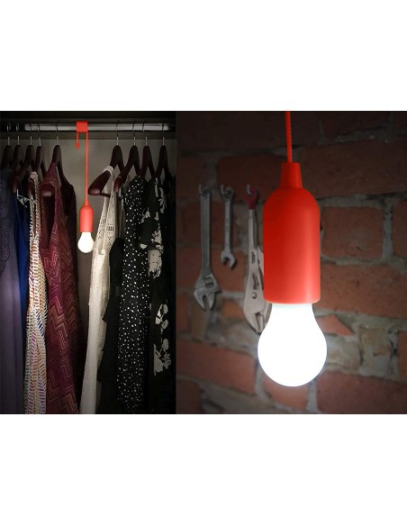 Bombilla LED portátil con interruptor de cadena RETRO