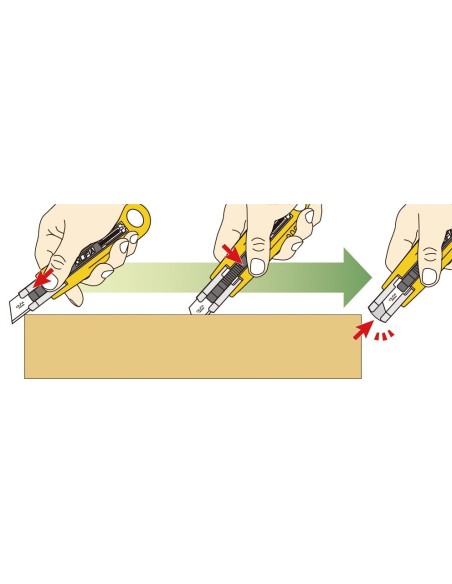 CUTER DE SEGURIDAD CON CUCHILLA TRAPEZOIDAL DE 17,5 MM
