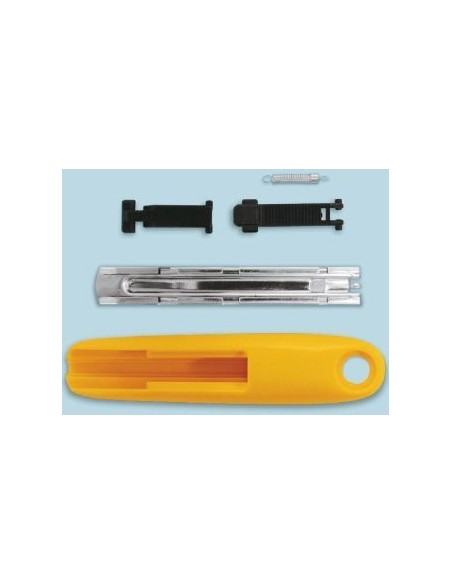 CUTER PLASTICO RECICLADO CON CUCHILLA TRAPEZOIDAL DE 12,5 MM