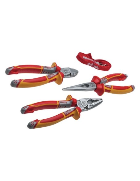 JUEGO 3 ALICATES VDE (COMBIMAX 180 + CORTE DIAGONAL 160 + BOCA SEMIREDONDA 205)