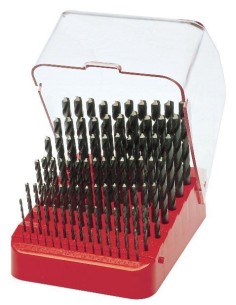 JUEGO DE 91 BROCAS HSS RECTIFICADAS EN ESTUCHE PLASTICO