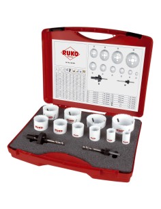 JUEGO DE 12 CORONAS PERFORADORAS HSS-CO 8 PARA MANTENIMIENTO TIPO SUPER