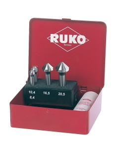 JUEGO DE 4 AVELLANADORES CONICOS DIN 335 FORMA C HSS 90° PARA ALUMINIO