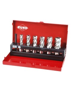 JUEGO DE 6 BROCAS HUECAS HSS VASTAGO WELDON
