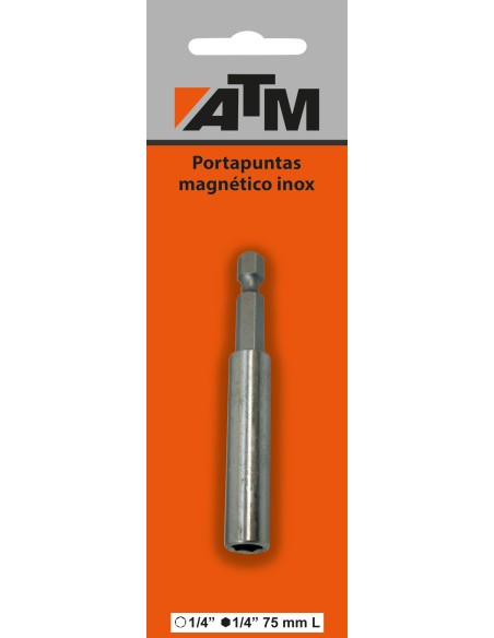 PORTAPUNTAS MAGNETICO DE 75 MM INOXIDABLE EN BLISTER