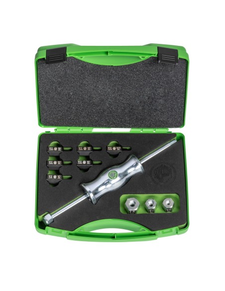 Juego con martillo deslizante para extraer piezas con rosca serie KS-22