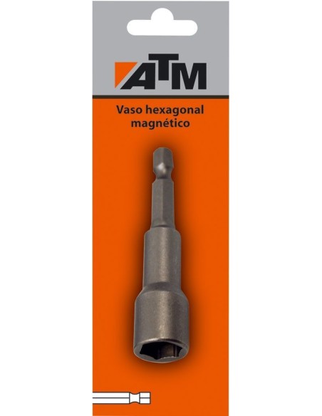 Vaso hexagonal magnético 1/4" en blister individual