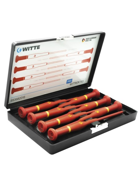 Juegos de destornilladores de precisión WITTRON VDE en estuche de plástico antichoque