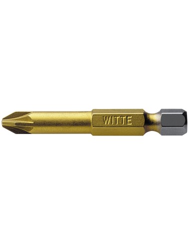 Punta Pozidriv (PZ) STANDARD TIN guía 1/4" larga