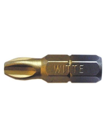 Punta Pozidriv (PZ) STANDARD TIN guía 1/4" corta