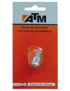 Puntas de atornillar con tope de profundidad en blister individual