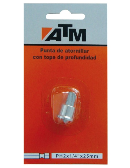 Puntas de atornillar con tope de profundidad en blister individual