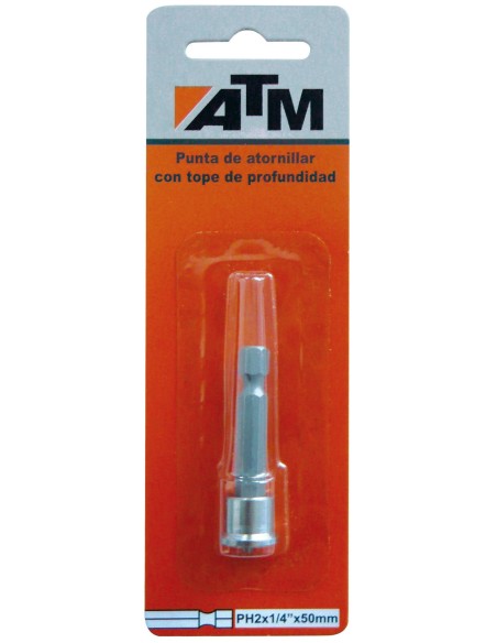 Puntas de atornillar con tope de profundidad en blister individual