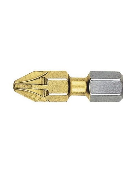 Punta Pozidriv (PZ) BITFLEX TIN guía 1/4" corta