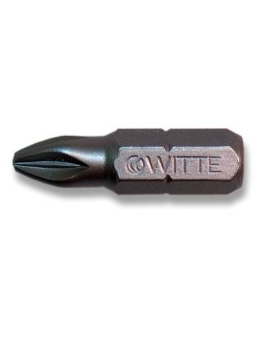 Punta Pozidriv (PZ) STAINLESS INOX guía 1/4" corta