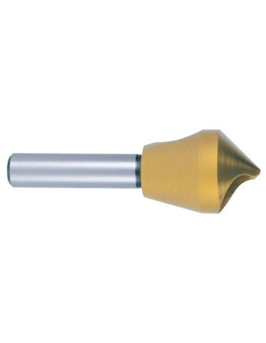 Avellanador de cono ranurado y desbarbado 90° HSS-TiN
