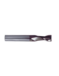 Fresa frontal de metal duro integral tipo N TiAIN DIN 6527 L / 6528 con 2 labios de corte