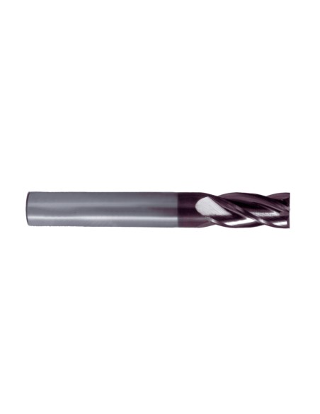 Fresa frontal universal metal duro integral tipo N DIN 6527 K con 4 labios de corte