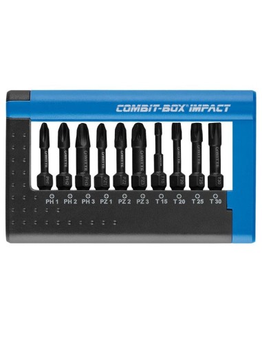 JUEGO DE 10 PUNTAS DE IMPACTO COMBIT-BOX EN BLISTER INDIVIDUAL