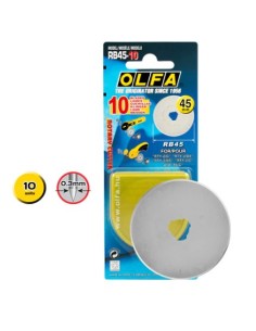 PACK DE 10 CUCHILLAS CIRCULARES 45X0,3 MM PLATEADAS