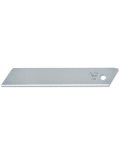 PACK DE 10 CUCHILLAS SOLIDA 18 MM PLATEADAS EN ESTUCHE PLASTICO
