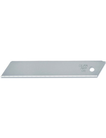 PACK DE 10 CUCHILLAS SOLIDA 18 MM PLATEADAS EN ESTUCHE PLASTICO