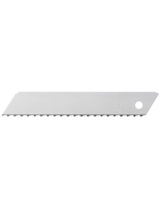 PACK DE 3 CUCHILLAS SOLIDA CON DENTADO ONDULADO 18MM PLATEADAS EN BLISTER