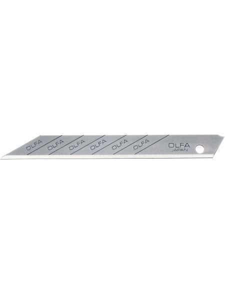 PACK DE 10 CUCHILLAS TROCEABLES 9 MM ANGULO DE CORTE 30º PLATEADAS EN BLISTER