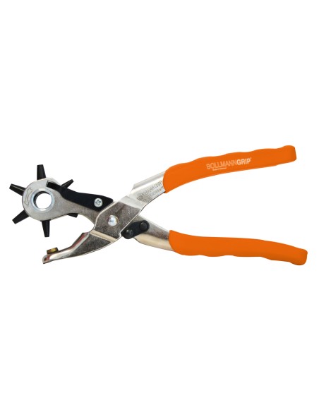 ALICATE SACABOCADOS TIPO REVOLVER CON MANGOS DE PLASTICO