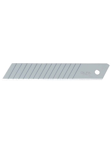 PACK 10 CUCHILLAS TROCEABLES 18 MM DOBLE SEGMENTO PLATEADAS EN ESTUCHE PLASTICO
