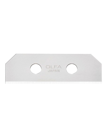PACK DE 10 CUCHILLAS TRAPEZOIDALES 54X18X0,4 MM PLATEADAS