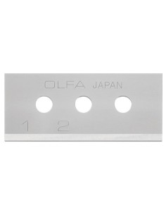 PACK DE 10 CUCHILLAS RECTANGULAR 40X17,8X0,4 MM PLATEADAS
