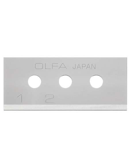 PACK DE 10 CUCHILLAS RECTANGULAR 40X17,8X0,4 MM PLATEADAS