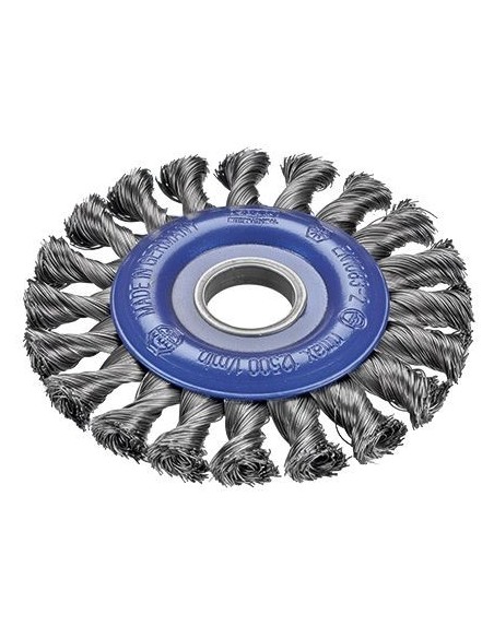 CEPILLO INOX DE ALAMBRE TRENZADO CON AGUJERO DE 22,2 MM HILO DE 0.50 MM (150X13)
