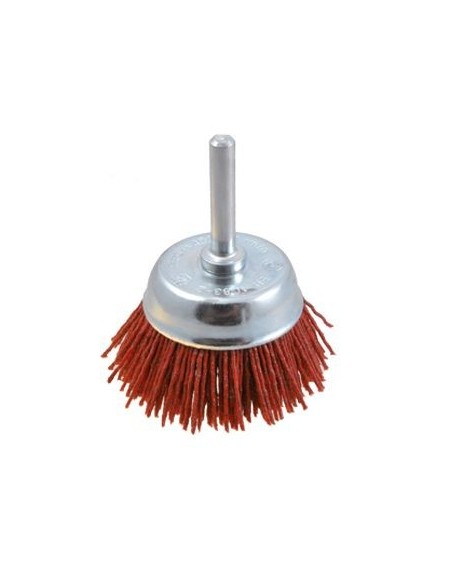 CEPILLO TAZA DE HILOABRASIVO CON VASTAGO 6 MM 0.90 MM Y GRANO 180 AZUL (50X17 )