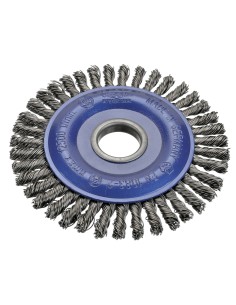 CEPILLO INOX TRENZADO SOLDADURA CON AGUJERO 22,2 MM HILO DE 0.50 MM (125X6)