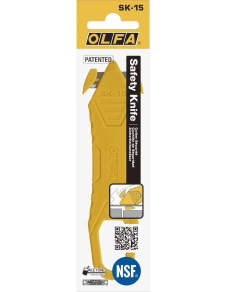 CUTER DE SEGURIDAD DESECHABLE CON CUCHILLAS OCULTAS SK-15 EN CAJA DISPENSADORA
