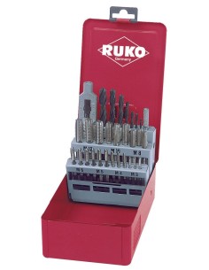 JUEGO DE 29 MACHOS DE ROSCAR + BROCAS