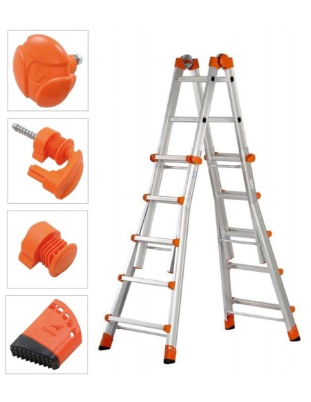 JUEGO DE 4 TAPAS PARA EXTREMO DE PELDAÑO DE ESCALERAS PEPPINA ALU150
