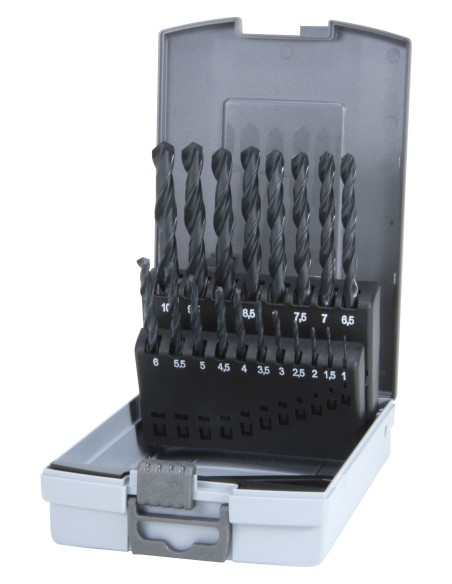 JUEGO DE 19 BROCAS HSS-R LAMINADAS