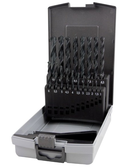 JUEGOS DE 19 BROCAS HELICOIDALES DIN 338 TIPO N HSS-G