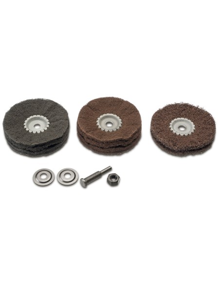 KIT RUEDAS FIBRA SIN TEJER PARA SATINAR 4 PIEZAS PARA 4.000 (R.P.M)
