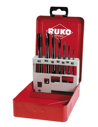 JUEGO 7 MACHOS MAQUINA M DIN 371 / 376 HSS-CO VAP RECTIFICADOS INOX TIPO B