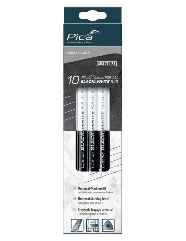 LAPIZ UNIVERSAL PICA CLASSIC BLACK-WHITE 546 (EN CAJA DE 10 UDS.)