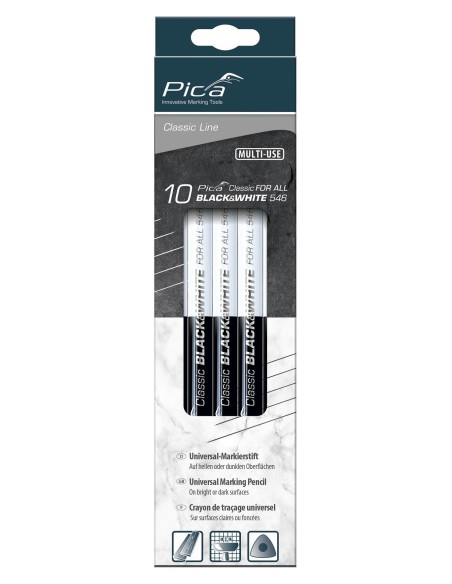 LAPIZ UNIVERSAL PICA CLASSIC BLACK-WHITE 546 (EN CAJA DE 10 UDS.)