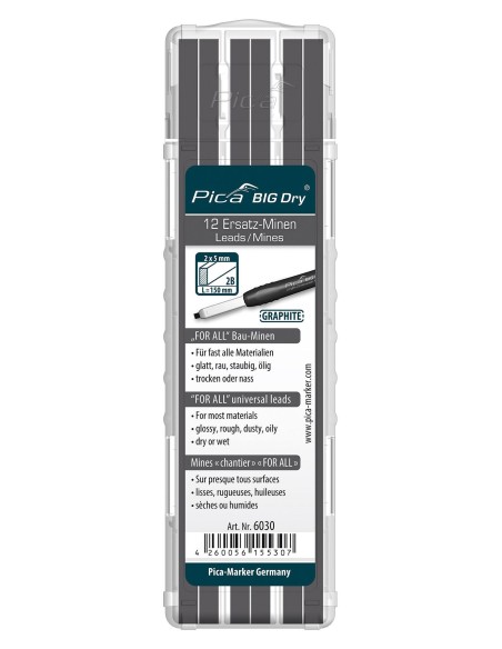 ESTUCHE CON 12 MINAS DE GRAFITO EN BLISTER
