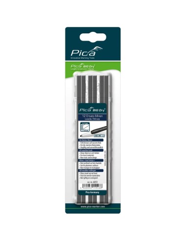 ESTUCHE DE 12 MINAS BIG-DRY ANLINE GRAFITO/NEGRO EN BLISTER