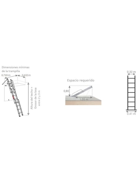 ESCALERA ESCAMOTEABLE DE ALUMINIO HOBBYSTEP 3X4