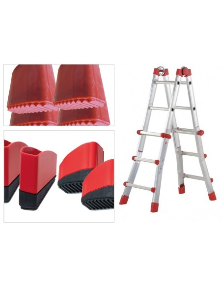 JUEGO DE 4 PIES DE ESCALERAS PROFISTEP MULTI (6 PELDAÑOS)